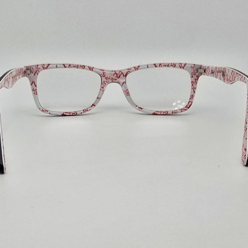 Ray-Ban RB5228 5014 Black on White Kids Eyeglasses Frame w/ Flexhinge and Case